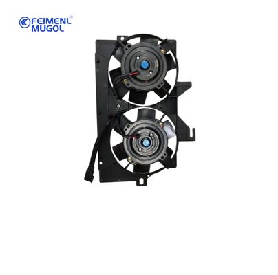 kwaliteit High-Performance 94VB-8C607CF Dual Radiator Electric Fan Assembly voor de Ford Transit Euro 3, ontworpen om een verbeterd koelefficiëntie te bieden. fabriek